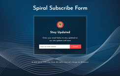 Spiral Subscribe Form Flat Responsive Widget Template.