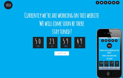 Blue Sky Under Construction Mobile Website Template