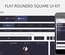 Flat Rounded Square UI Kit Responsive template