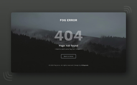 Fog Error Page Web Element