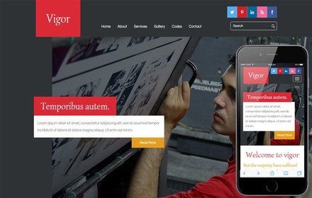 Vigor A Industrial  Flat Bootstrap Responsive Web Template