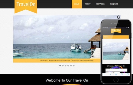 Travel On a travel guide Mobile Website Template