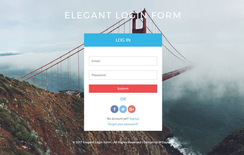 Elegant Login form a Flat Responsive Widget Template