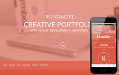 Creativo a Corporate portfolio Flat Responsive web template