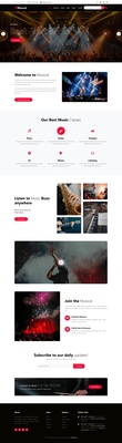 Musical a website template for a musician