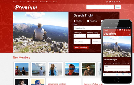 Premium a travel guide Mobile Website Template