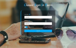 Classic Sign In Form Responsive Widget Template