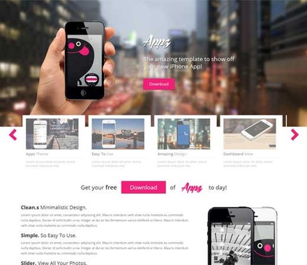 Webfolio – A Flat Responsive website template