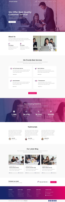 Call Center a Corporate Business Website Template