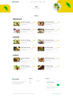 Foodies Website Template