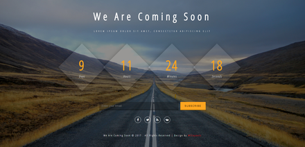 Wondrous Coming Soon a Flat Responsive Widget Template