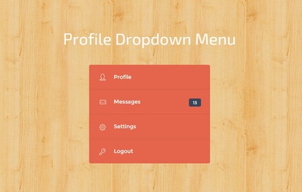 Profile Dropdown Menu Widget Template