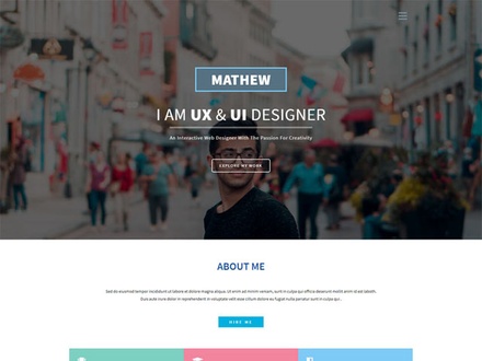 Explore a Personal Category Bootstrap Responsive Web Template