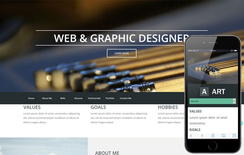 Art a Portfolio Singlepage Flat Responsive web template