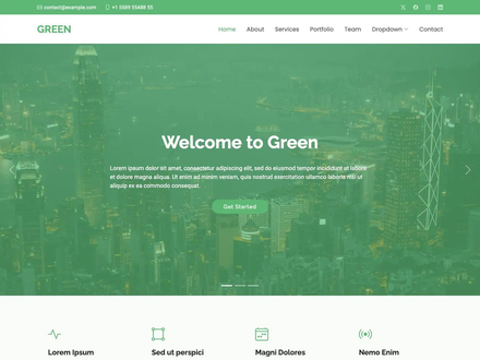 Green - Free one page HTML Bootstrap template | BootstrapMade