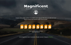 Magnificent Under Construction Flat Responsive Widget Template