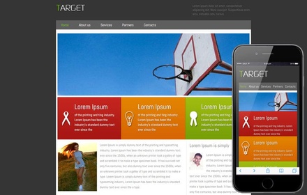 Free Target corporate web template and Mobile template