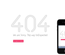 404 white Page Not Found Mobile web Template