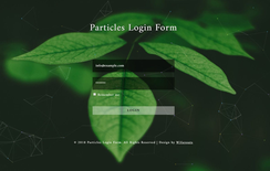 Particles Login Form Flat Responsive Widget Template.