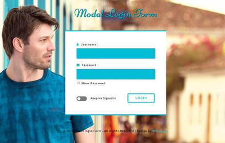 Modal Login Form Flat Responsive Widget Template