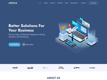 Arsha - Free Corporate Bootstrap HTML Template | BootstrapMade