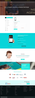 Online Recharge – Online Bill Payments Bootstrap Responsive Website Template