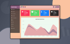 Visitors an Admin Panel Bootstrap Responsive Web Template