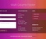 Multi Column Footer Widget Flat Responsive Template