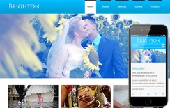 Brighton – A wedding planner Mobile Website Template