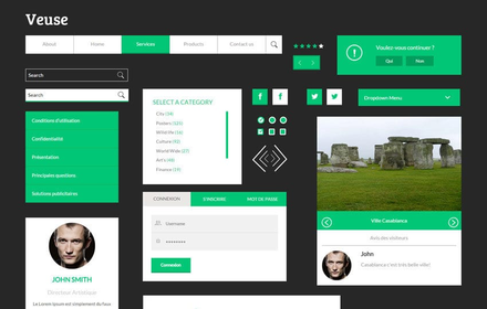 Veuse UI Kit a Flat Bootstrap Responsive Web Template