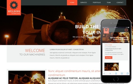 Welding a Industrial Portfolio Flat Bootstrap Responsive web template