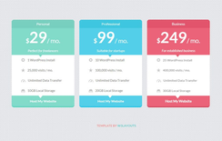 Flat Pricing Tables Widget Template