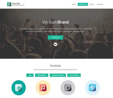 Webfolio – A Flat Responsive website template