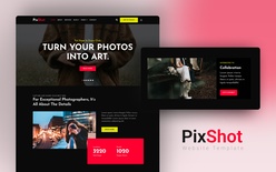 PixShot a photography website template