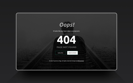 Track Error Page Web Element