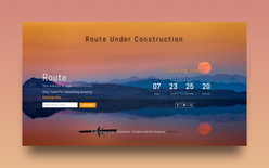 Route Under Construction Responsive Widget Template