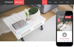 Interior Module a interior architects Mobile Website Template