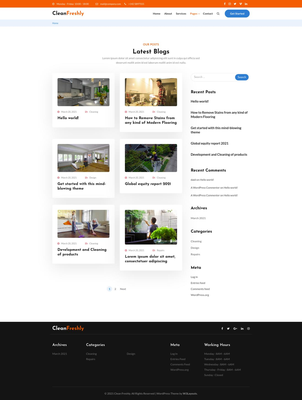 CleanFreshly Website Template