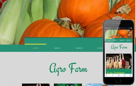 Agro farm an agricultural Mobile Website Template