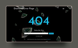 Diamond Error Page a Flat Responsive Widget Template