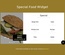 Special Food Responsive Widget Template