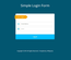 Simple Flat Login Form Widget Template