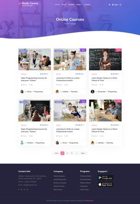 Study Course a Online Education Website Template