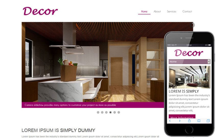 Decor a interior architects Mobile Website Template