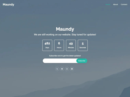 Maundy - Free Coming Soon Bootstrap Theme | BootstrapMade