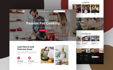 Cooking a Website Template for foodies