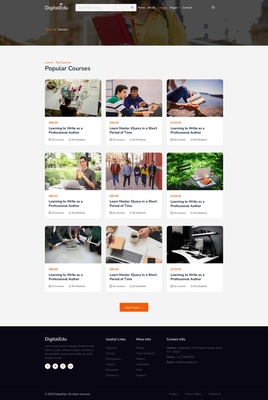 Digital Edu a Education Course Website Template