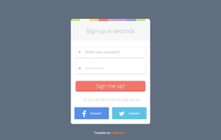 Rainbow Login Form Flat Form Template