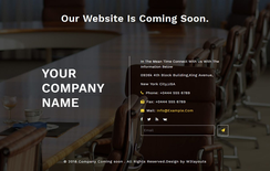 Company Coming Soon Flat Responsive Widget Template