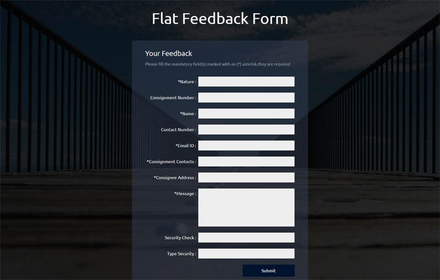 Flat Feedback Form Responsive Widget Template